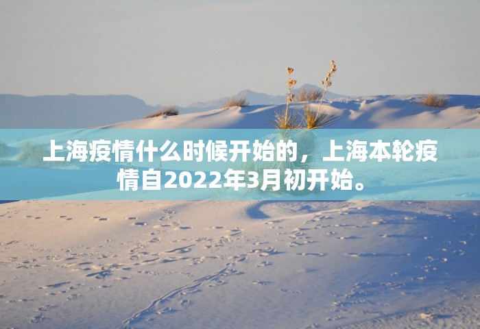上海疫情什么时候开始的，上海本轮疫情自2022年3月初开始。